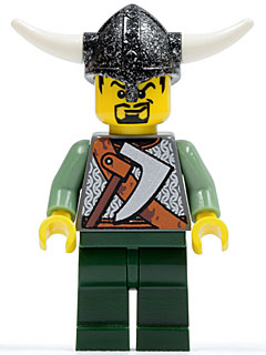 LEGO Minifigure-Viking Warrior 3c-Vikings-VIK007-Creative Brick Builders